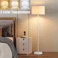 thumbnail image 1 of Susuzi Lampe sur Pied Blanche pour Chambre et Salon, Lampes Traditionnelles à Intensité Réglable - Ampoule Incluse, 1 of 6