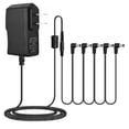 thumbnail image 1 of Guitar Pedal Power Supply 9V 850mA AC Adapter with 5-Way Chain Cable and 2 m Cord Tip-Negative Barrel Connector, 1 of 9
