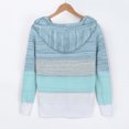 thumbnail image 5 of IROINID Liquidation Hauts Grande Taille pour Femmes, Pull Imprimé de Noël, Col Rond, Manches Longues, Boutons, Blouse, Bleu Ciel, 5 of 5