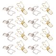 thumbnail image 3 of 100pcs Binder Clips Gold Silver Cute Bear Shape Strong Clamping Force Metal Hollowed Long Tail Clips, 3 of 14