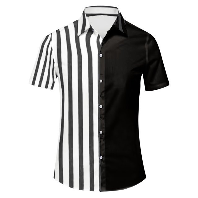 Birdeem Chemise à Manches Courtes pour Hommes, Confortable et Respirante, Col Rabattu