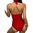 thumbnail image 4 of Birdeem Maillot de Bain Femme Aguichant Uni Taille Haute, 4 of 7