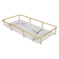 thumbnail image 1 of Vanity Tray, Modern Iron Glass Countertop Organizer for Bathroom, 1 of 7