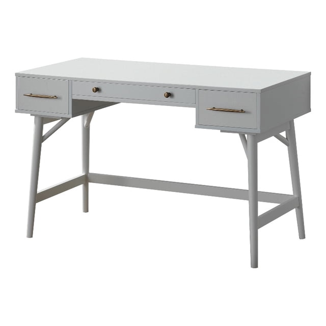 Coaster Mugga Mid-Century Modern 3-Drawer Wood Writing Desk in White