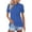Blue #002, variant on Mohiass Womens Polo Shirts Collared Solid Color T Shirts Loose Fit Wicking Button Up Shirts Trendy Summer Lapel Blouses Dressy White 2XL
