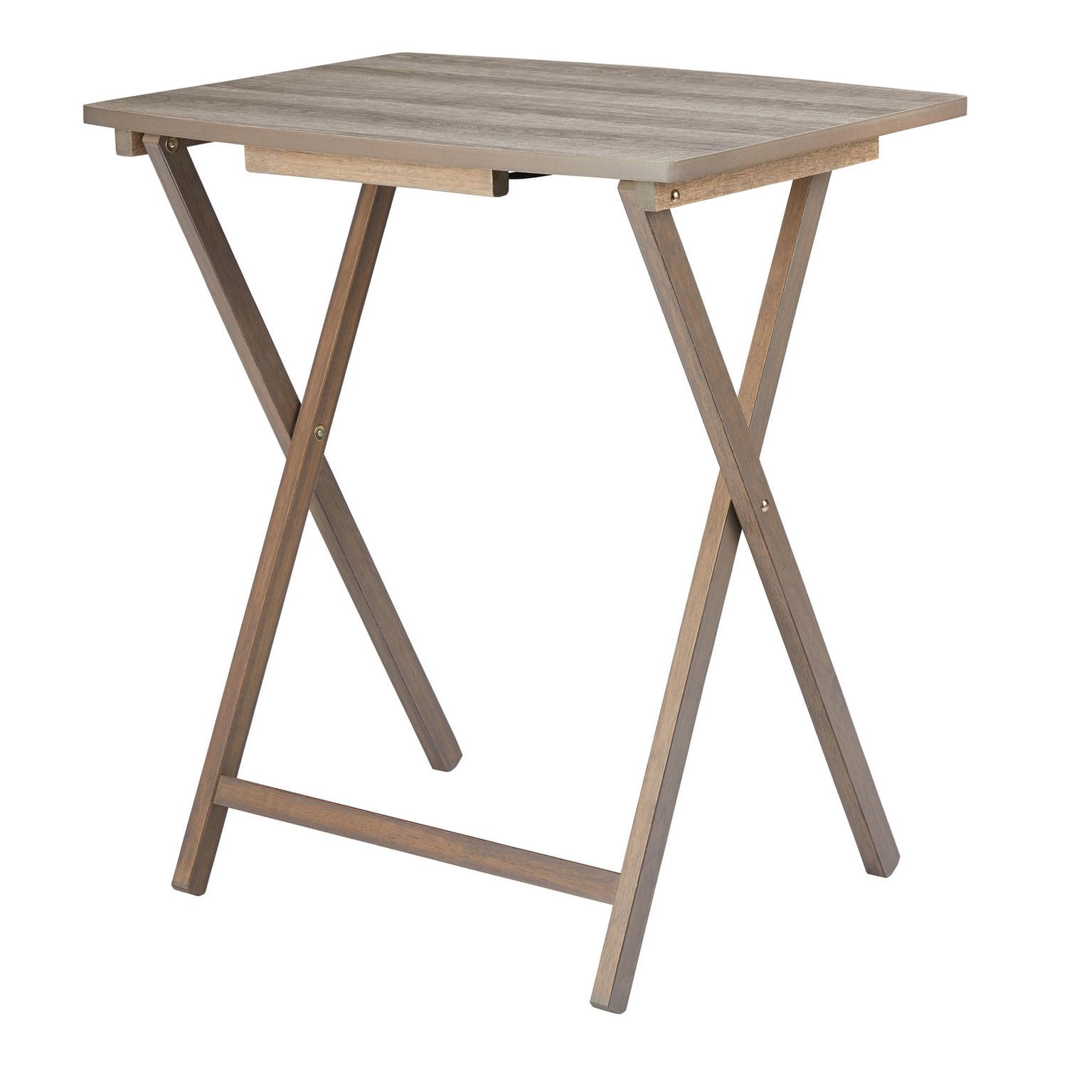 Mainstays Table plateau très grand format Gris rustique
