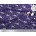 thumbnail image 3 of Soimoi Moss Georgette Fabric Tree & Sloth Cartoon Printed Craft Fabric by The Yard 42 Inch Wide, 3 of 3