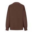 thumbnail image 4 of MeetoTime Oversized Long Sleeve Pullover for Women Fall Trendy V-Neck Loose Solid Color Sweatshirt Tops, 4 of 5