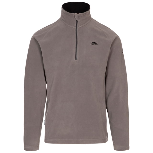 Trespass Mens Contrast Neck Tape Anti Pilling Fleece Top - Blackford