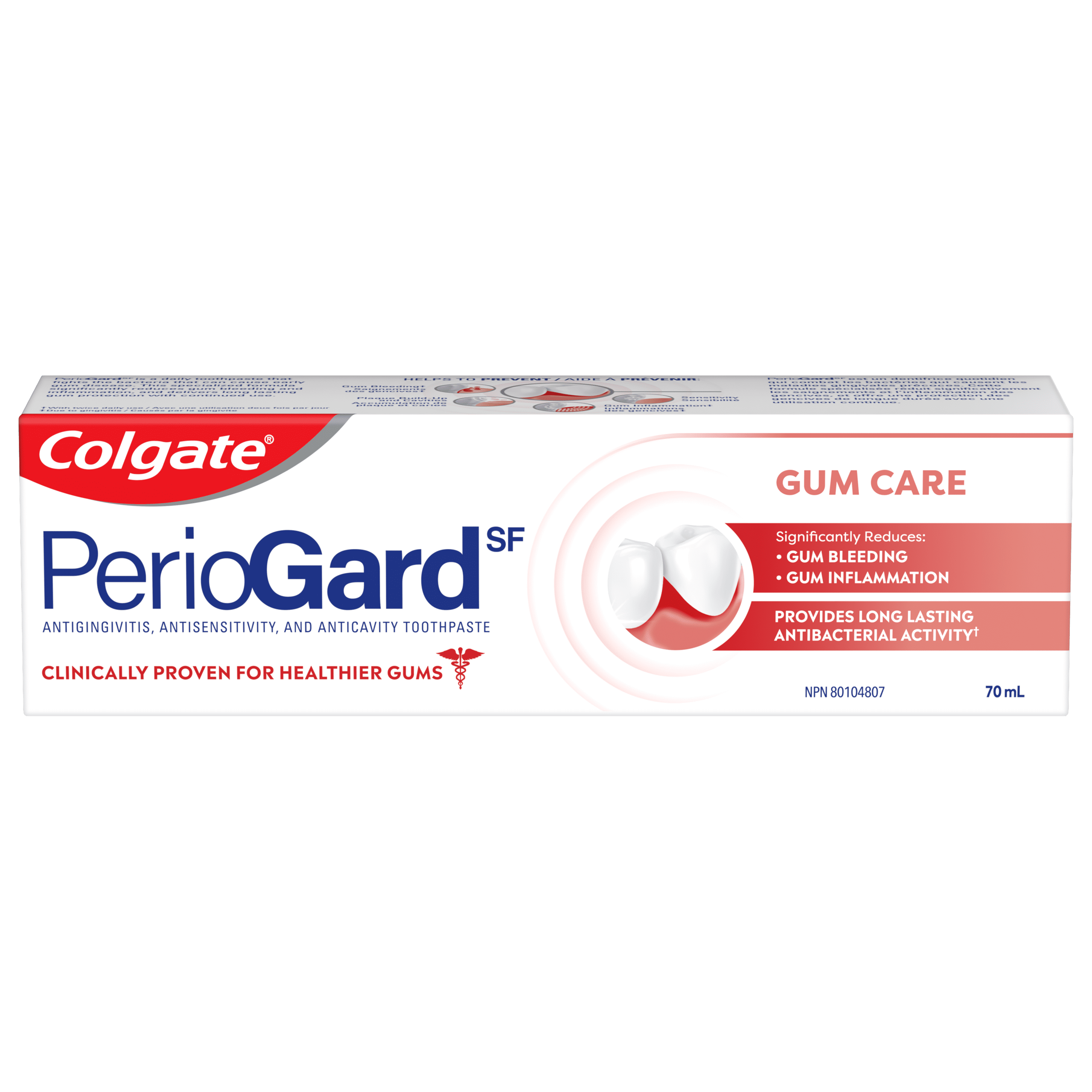 Colgate PerioGard SF Dentifrice pour Gencives, Dentifrice pour Soins des Gencives, 70 ml