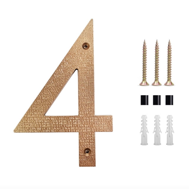 Numéro de Maison Impressionnant de 8 Pouces en Noir et Or Ombré pour l'Extérieur de la Maison