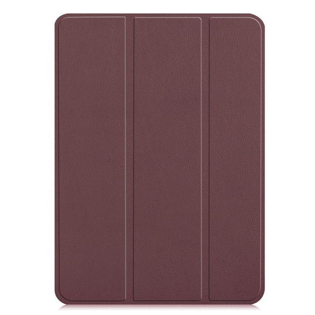 PANDACO Étui Folio en Cuir Brun avec Couverture Intelligente pour iPad Pro 12,9 Pouces (2018-2021)
