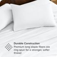 thumbnail image 3 of Bare Home Organic Percale Sheet Set - 300 Thread Count - 100% Organic Cotton - Twin XL, White, 3 of 7