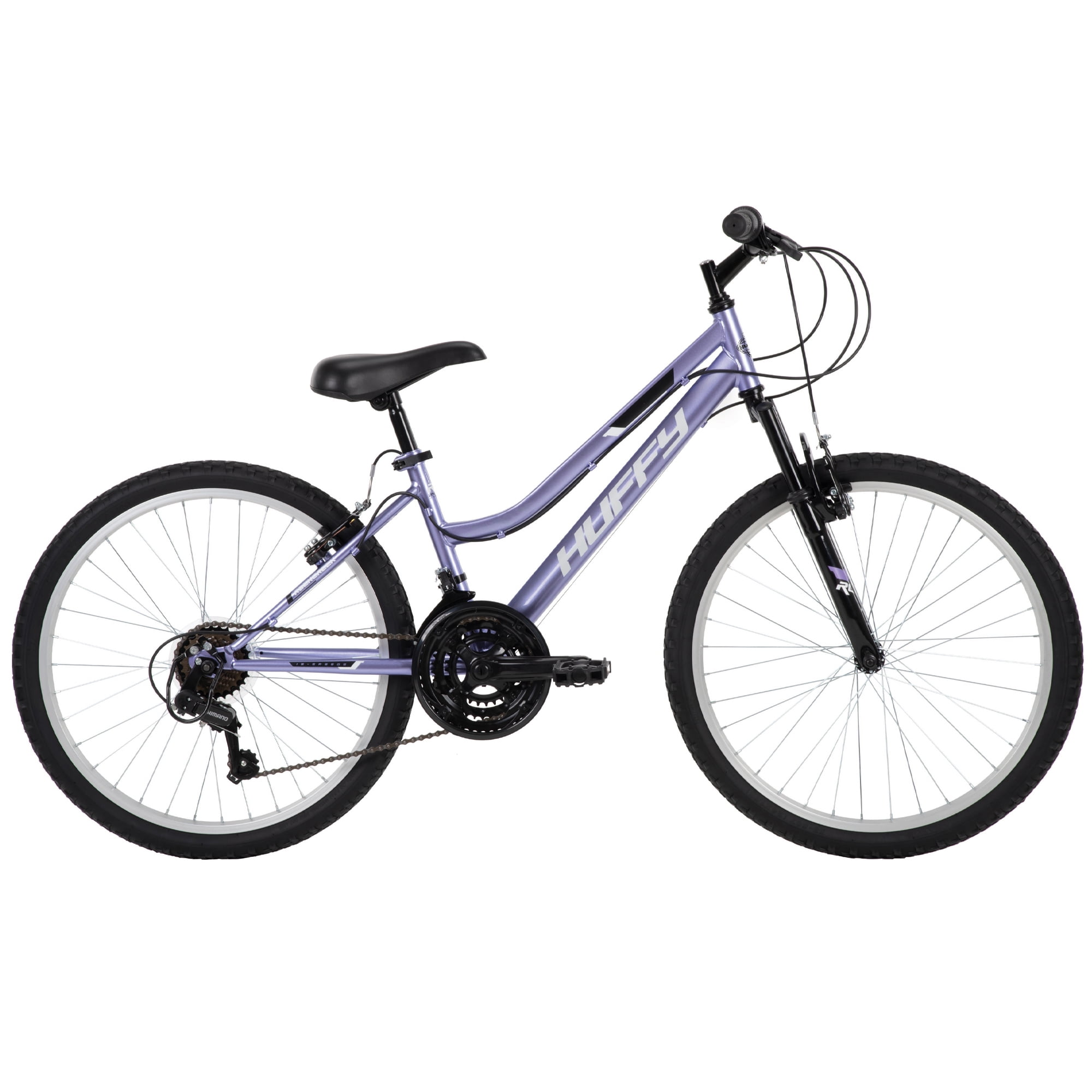 Huffy 24" Rock Creek Mountain Bike, Fits Riders 58” - 70”, Purple, Adult, Women's