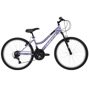 Vélo de montagne Huffy Rock Creek 24 po, convient aux cyclistes de 58 à 70 po, violet, femmes