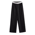 thumbnail image 1 of RKSTN Womns Pants Summer Elastic Waist Color Wide Leg Loose Home Long Pants Lightweight Soft Workout Pants, 1 of 1