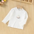 thumbnail image 1 of Cowsor Girls Soft Ribbed Peter Pan Collar Bow T-Shirt Sweet and Ribbed Knit Casua Cute Tops, 1 of 4