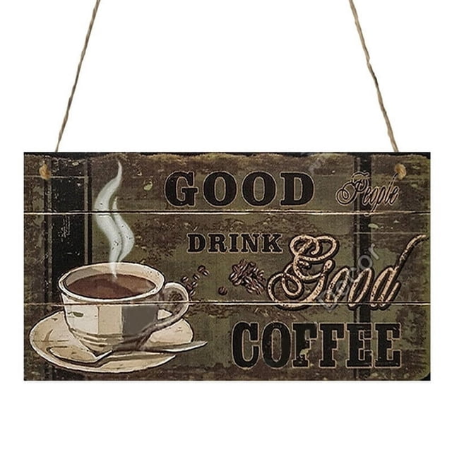 Front Door Sign Front Door Sign Exquisite Pattern Lanyard Design Smooth Edge Burr Free Not Easily Deformed Coffee Bar Hanging Plaque Door Sign Party Decor Party Supplies