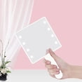 thumbnail image 3 of serony Makeup Mirror with LED Light Compact Cosmetic with Mirror Travel Hand Mirror for Girls Handle LED Light Mirror Small for Salon Home White, 3 of 9