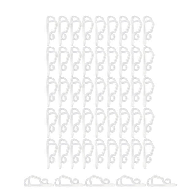 Rongfmy 50Pcs Christmas Light Clips Hooks for Deck Festival Tree Branch White