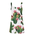 thumbnail image 4 of Pisexur Combinaison Décontractée Grande Taille pour Femmes Summer Floral Sans Manches Barboteuse Sangle Spaghetti Réglable Élastique Shorts une Pièce avec Poches S-3XL, 4 of 5