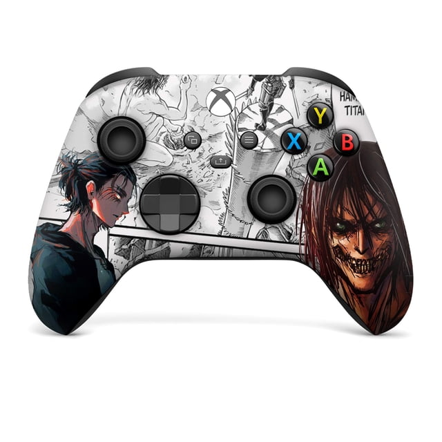 DreamController Original Custom Design Controller compatible with Xbox One, Series S, and Series X. This wireless controller features a unique anime-inspired design with detailed character artwork and a monochrome background. The controller includes standard Xbox button layout with colored ABXY buttons, a textured D-pad, and ergonomic grips. Ideal for Xbox gaming enthusiasts.