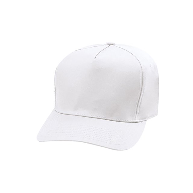 Top Headwear Poly Cotton Twill Snapback Cap - White