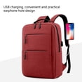 thumbnail image 4 of RXIRUCGD Business Laptop Backpack, 16.5 Inch Travel Laptop Bag Rucksack with USB Charging Port, Water-Resistant Bag Daypack for Work Anti-Theft College Computer Men Women Backpack, Wine, 4 of 6