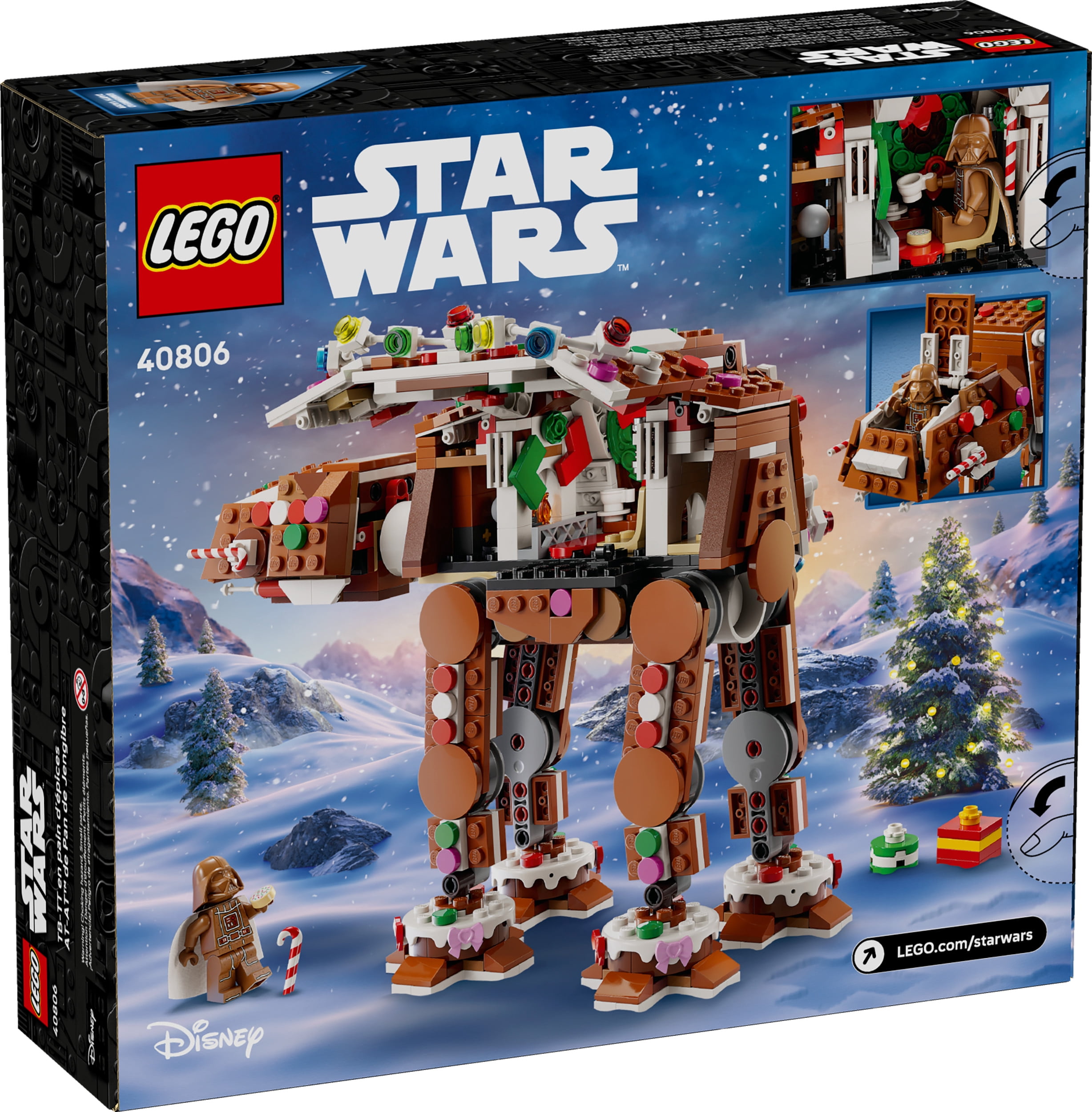 LEGO Star Wars Le Marcheur TB-TT en Pain d’Épices, Ensemble de Construction de Décoration de Noël 40806