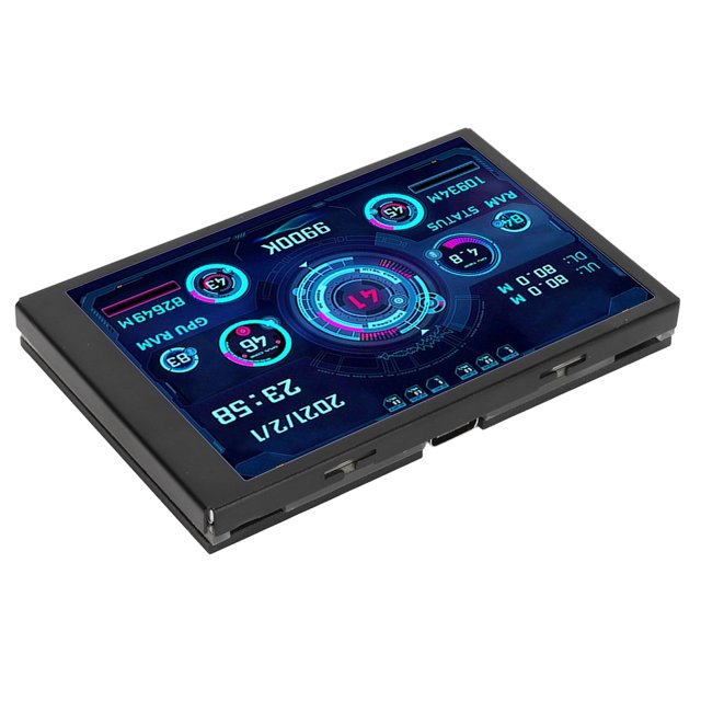 3.5 Inch IPS USB Mini Screen, Computer Temp Monitor AIDA64 PC Temperature Display USB C Sub Screen PC CPU Data Monitor 320 X 480 for AIDA64 PC CPU RAM Hard Disk Data Monitor