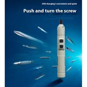 White 12 piece set Electric Screwdriver,Screwdriver Set Handheld Power Screwdriver for Drilling Repair