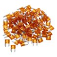 thumbnail image 1 of Unique Bargains Fusibles de Voiture Style Lame Fusibles 5A Mini Fusible Durable Protection contre les Courts-Circuits Orange 100 Pcs, 1 of 7