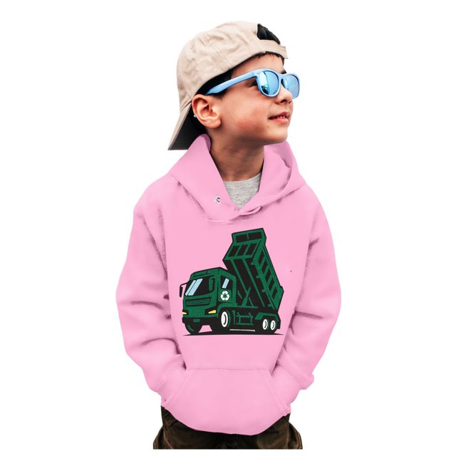 WEAIXIMIUNG Chandails en Molleton Garçons Col Rond Camion Chemise Dinosaure Manches Longues Chandail Tops Tees
