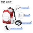 thumbnail image 3 of Vsdgher Winter Christmas Snowflake Print Canvas Backpack Travel Rucksack Unisex Knapsack 15.7/17.7Inch Laptop Backpack for Work,College-Small, 3 of 5