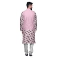 thumbnail image 3 of Atasi Ensemble Kurta Pyjama Imprimé Veste Col Mandarin Chemise Ethnique Traditionnelle, 3 of 5