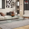 thumbnail image 2 of HOMCOM Glass Coffee Table with Safe Rounded Edges for Living Room, 2 of 10