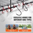 thumbnail image 4 of KFFKFF Support de Rangement pour Bicyclette, Porte-Vélos Quadruples, Crochet de Rangement pour Vélo Fixé au Mur avec Doubles Rebords, Outil d'Aménagement pour Résidence et Garage, Support Modifiable, Peut Accueillir jusqu'à 500 Lb, 63 Pouces, 4 of 9