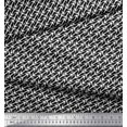 thumbnail image 3 of Soimoi Black Poly Georgette Fabric Diagonal Arrow Fabric Prints By Yard 52 Inch Wide, 3 of 3