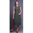 thumbnail image 2 of Bimba Tuniques Droites pour Femmes Imprimées Sans Manches Kurti Décontractée Robe Moyen, 2 of 5