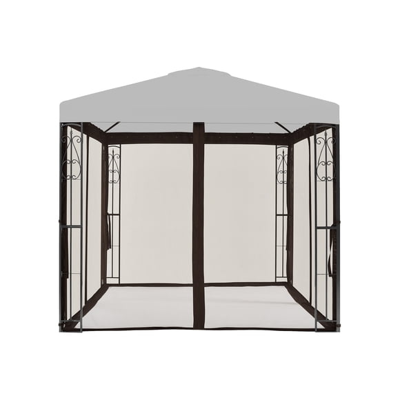 APEX GARDEN Moustiquaire 8 Pieds x 8 Pieds pour Remplacement de Pavillon - Brun