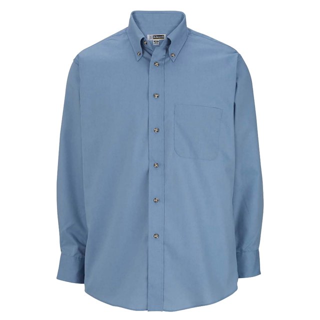 Chemise Popeline à Manches Longues pour Hommes, Bleu DENIM, TTTG 35