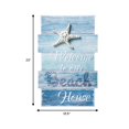 thumbnail image 5 of Panneau Mural en Bois 2 Pcs, Étoile de Mer Embossée, Citations de Plage, Blanc, Bleu, 5 of 5