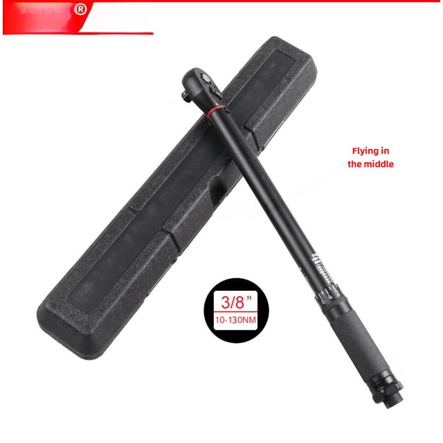 3/8-inch Adjustable Torque Wrench with 45-Teeth Round Rod, 10-130NM Range - High Precision, Ergonomic Grip, Durable Construction for Swimming Pool Construction & Professional/DIY Tasks, Model 88834 -
