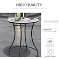 thumbnail image 4 of Outsunny Table de Patio Rond en Mosaïque de 23,5 Pouces, Table d'Appoint Bistro d'Extérieur en Céramique, 4 of 10