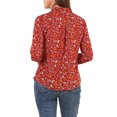 thumbnail image 3 of INSPIRE CHIC Chemise à Petites Fleurs à Manches Longues Boutonnée pour Femme Rouge TG, 3 of 6