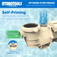 thumbnail image 4 of Swimline Hydrotools Variable Speed Self Priming 9720 GPH Filter Pump for Pools, 4 of 7