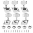 thumbnail image 2 of 6pcs Guitare Tuning Chevilles 3R 3L Semi-Fermé Tuners de Corde Machine Tête Pièces Professionnelles, 2 of 14