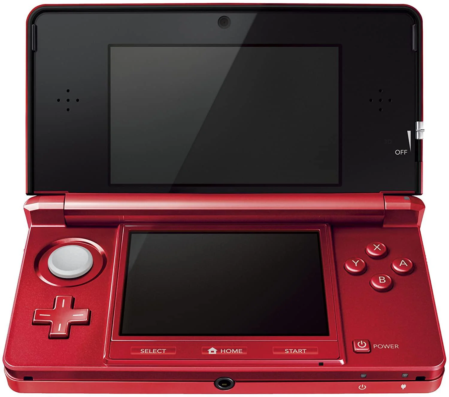 Nintendo 3DS Game Console with RetroFam 32GB SD Card, Metallic Red
