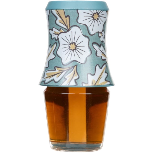ScentSationals, Fragrance Oil Diffuser, Mott plug-in diffuser with cylindrical housing and twist-off refill cap, uses click-in ScentSationals oil refills for continuous weeks of room fragrance; spill-proof insert visible while shown upright in a wall outlet, often used for small closets or bathrooms.