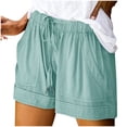 thumbnail image 2 of Soki Womens Plus Size Shorts Comfy Drawstring Casual Elastic Waist Pocket Loose Summer Shorts S-5XL, 2 of 7